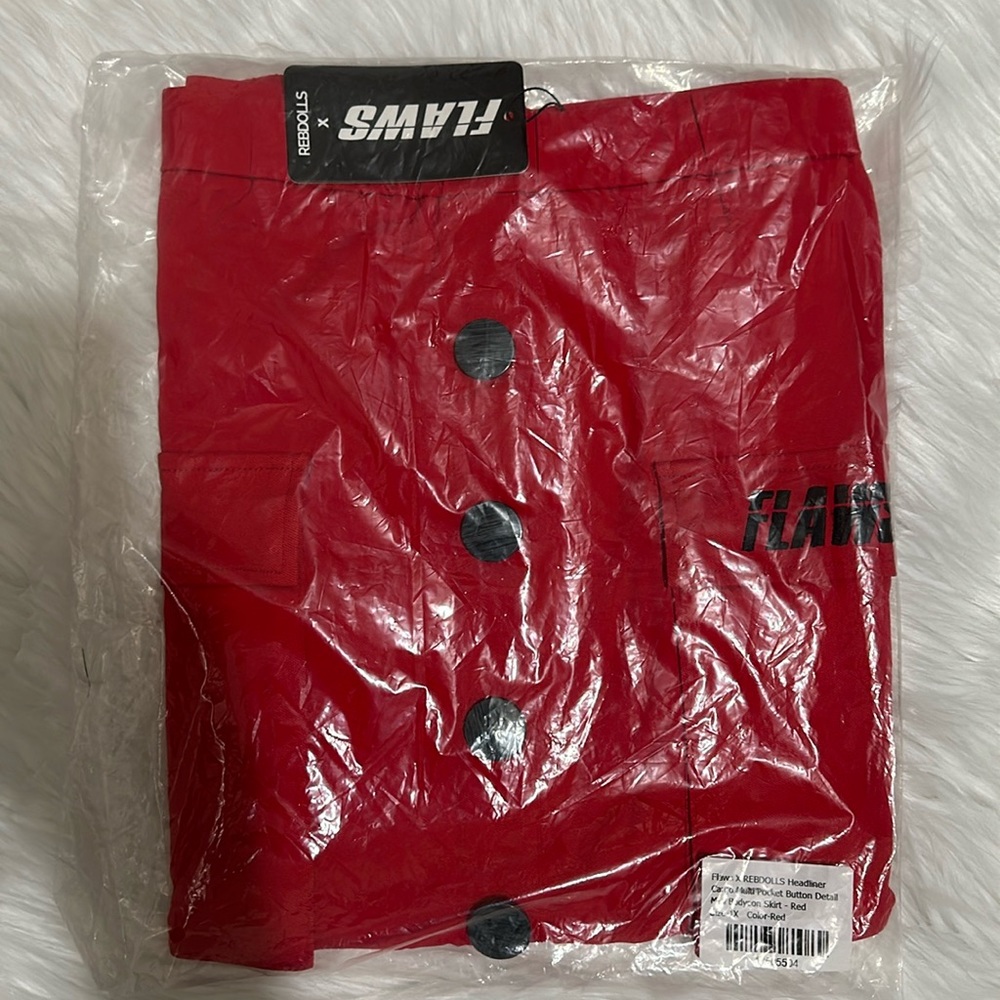 Red Midi Bodycon Skirt